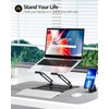 Urmust Laptop Notebook Stand Holder Adjustable Laptop Stand Portable Laptop Riser Compatible with MacBook Air Pro HP Dell XPS Lenovo All Laptops 10-15.6"(Black)
