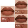 3 Pcs Matte Velvet Lipstick for Women Set,Nude Long Lasting Matte Lipstick 24H Waterproof for Girls Natural Lip Makeup,Matte Non-Stick Lipstick Makeup for Women,labiales magicos 24 horas originales