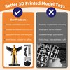 Flavery Upgraded T13 Action Figure with Wings and Holder -【Assembly Completed】 Dummy 13 Robot, 3D Printed Flexible Titan Gift, Multi-Jointed Lucky Desk Executive Toy - 5.3 inch (Gold)