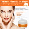 Vitamin C + Retinol + Collagen | Super Charged Anti-Aging Cream for Face | Pharmaceutical Grade Quality | Helps Smooth & Plump Fine Lines & Wrinkles & Brightens for Younger Skin (1 oz)