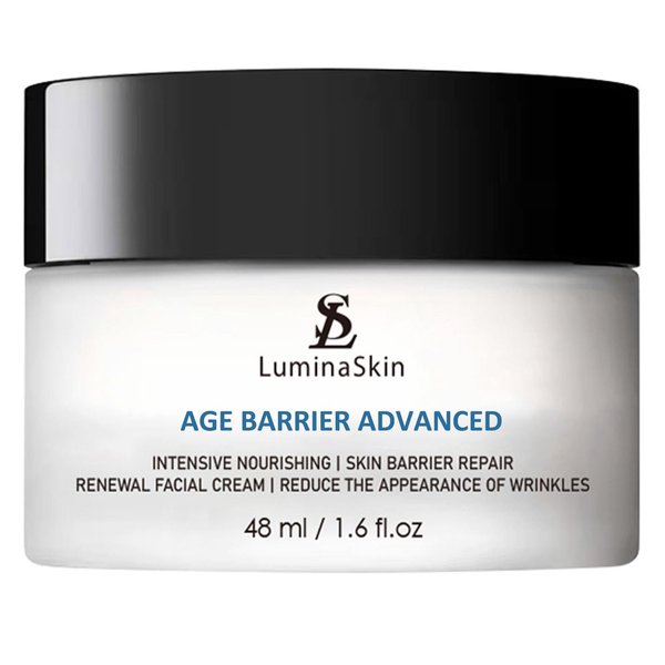LuminaSkin Age Barrier Advanced Face Cream - Skin Barrier Repair & Age Interrupter, Anti-Aging Moisturizer with Shea Butter, Blueberry Extract, Pomegranate & More