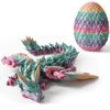 Dragon Egg 3D Printed Dragon Egg Articulated Dragon Crystal Dragon with Dragon Egg Fidget Dragon Egg Toy Executive Desk Toys Adults Fidget Dragon Toys