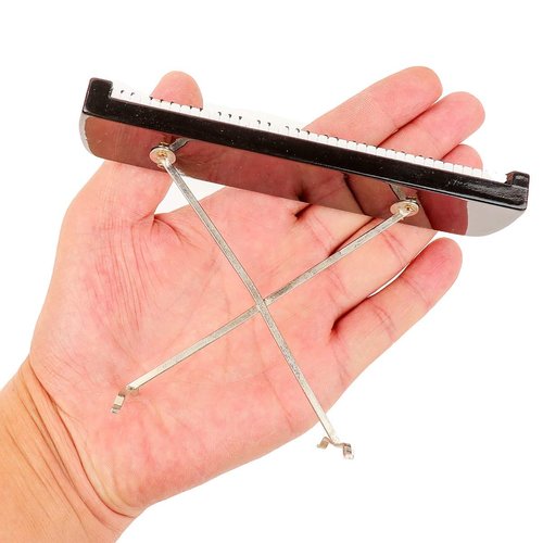 Miniature Electronic Organ with Case Mini Musical Instrument Mini Electronic Keyboard Miniature Dollhouse Model Electone Christmas Ornament and Gift (5.51"x1.79"x3.72")