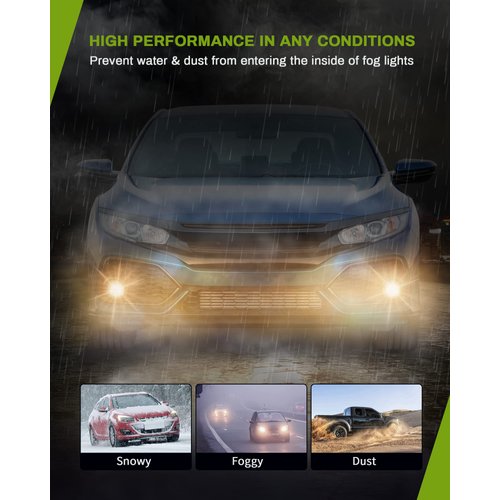 AUTOSAVER88 Fog Lights Compatible with 2016 2018 2019 2020 2021 Civic / 2013 2014 2015 Accord / 15 16 17 18 19 20 Fit / 2019 2020 2021 HR-V Fog Light Replacement, Fog Lamps with Bulb H8 12V 35W