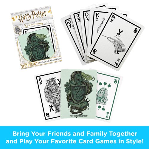 AQUARIUS Harry Potter Playing Cards - Slytherin Themed Deck of Cards for Your Favorite Card Games - Officially Licensed HP Merchandise & Collectibles