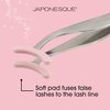 JAPONESQUE False Lash Applicator Tweezers - Lash Pad Cushioned Safety Tweezers - Dual Ended Lash Applicator Tool With Built In Stainless Steel Lash Comb