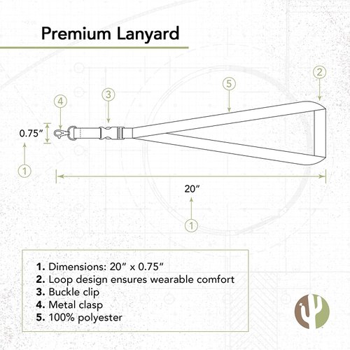 Desert Cactus Cal State Channel Islands University Lanyard California Ekho the Dolphin Car Keys ID Badge Holder Keychain Detachable Breakaway Snap Buckle (Red)
