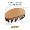 Kent MG2 Boar Bristle Hair Brush for Men, Military Brush with Natural Boar Bristles for Mens Grooming for Fine Hair, 360 Wave Brush Travel Hair Brush