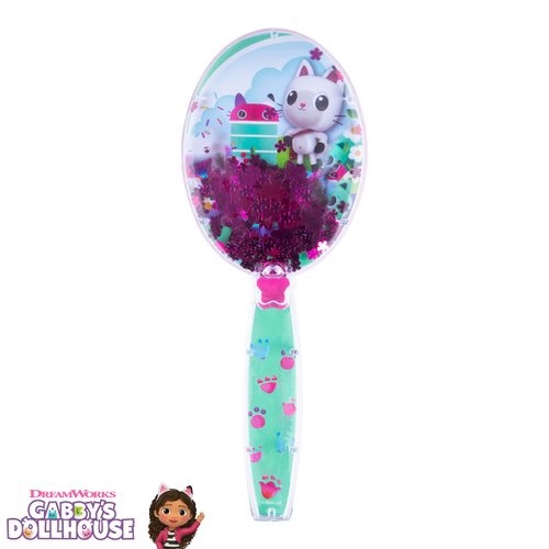Gabby's Dollhouse Hair Brush with Magical Sparkling Stars Confetti Hair Brush - Kids Hair Brush Ages 3+