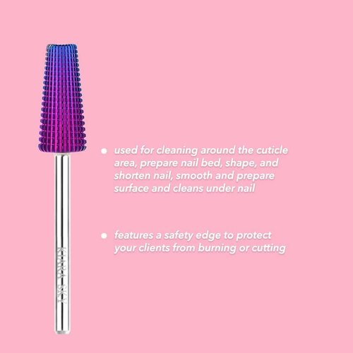 Kiara Sky Purple Drill Bits for E-File Nail Drill (5-in-1 Fine)