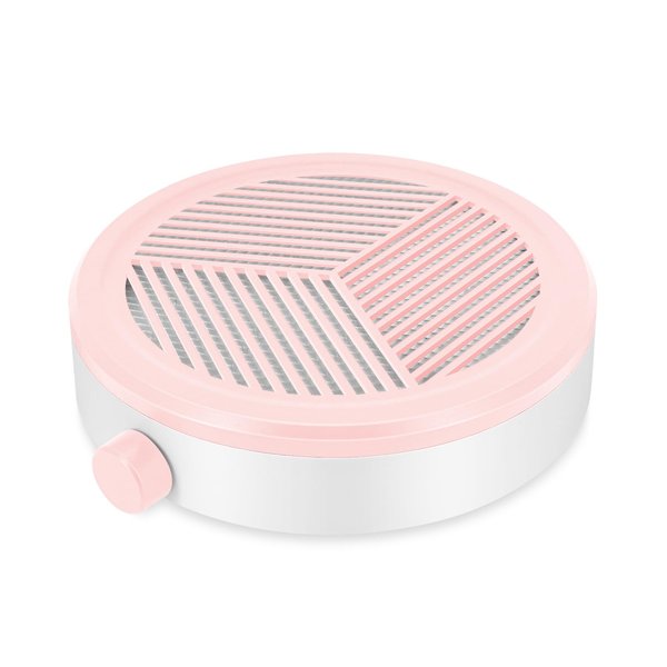 Small Nail Dust Collector Quiet, Powerful Electric Nail Duster Collector Vacuum Cleaner Fan with Adjustable Suction for Nail Tech Manicures Acrylic Nail Gel Dip, Low Noise, Pink