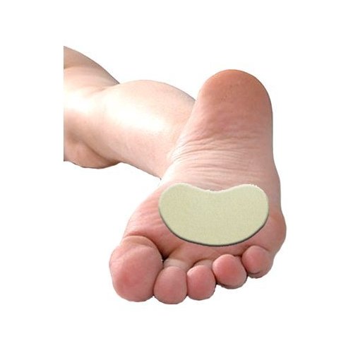Moleskin Ball of Foot Pads, Kidney Shaped, 100 Metatarsal Pads per Order (3" Wide)