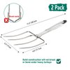 KAYCROWN Turkey Lifter Forks, Stainless Steel Poultry Lifters Set of 2, Roast Lifters Poultry Forks Carving Fork Great for Thanksgiving, Transfer Turkey or Ham Easily
