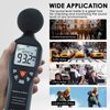 Decibel Meter, Sound Level Meter,Portable Noise monitor with 30dB~130dBA Measuring Range, LCD Backlight Display, Compact Tripod Mount, Noise Measurement Professional Instrument