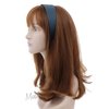 Dark Teal 2 Inch Wide Leather Like Headband Solid Hair band for Women and Girls - Set of 12