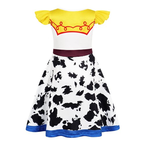 Sukyfecde Jessie Costume Girls Toddler Princess Dress up Birthday Outfits Halloween Role Play Clothes Size 2t Yellow