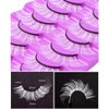 Uranian White False Eyelashes Fluffy Mink Lashes Wispy Strip Lashes Anime Cosplay Fake Eyelashes for Christmas Halloween Party Masquerade