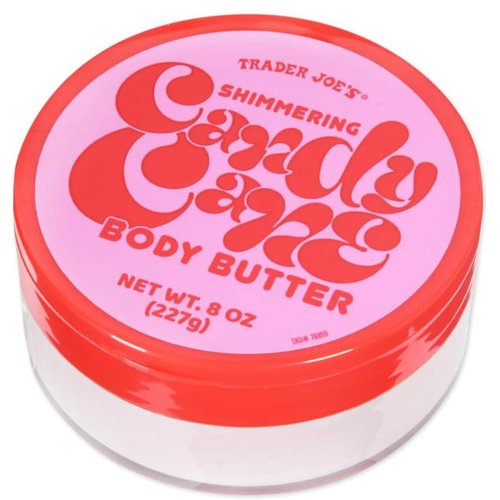 Trader Joe’s Candy Cane SHIMMERING Body Butter 8 oz (Pack of 2)