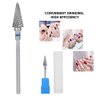 Nail Drill Bits, 3/32'' (2.35mm) Tungsten Steel Nail Art Manicure Drill Bits, Electric Pedicure Manicure Grinding Head Nail Polishing Accessory Portable Electric Nail Drill (Blue)