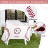 durony 41 Pack Baseball Party Decorations 108 x 54 Inch Plastic Baseball Tablecloth Paper Plates Napkins Disposable for Sports Theme Baseball Party Supplies Serve 20 Guests