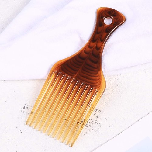 Curly Hair Afro Comb - No Frizz Lift Pick for Braiding, Wigs and Hairstyling