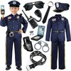 Joycover Police Costume for Kids, Police Costume with Toy Accessories, Cop Costume Outfit Set, Halloween Costumes for Boys