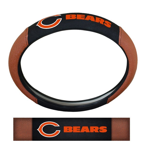 FANMATS 62088 Chicago Bears Football Grip Steering Wheel Cover 15" Diameter