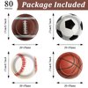 80Pcs Sports Themed Birthday Party Supplies All Star Party Plates 7" Baseball Football Soccer Basketball Dinnerware Paper Plates Superstar Disposable Plates for Boy Birthday Party baby shower Decor