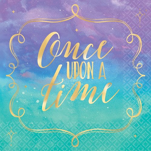 Pretty Beverage Napkins | "Once Upon A Time" Hot Stamped