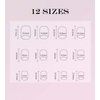 Lifextol French Tip Press on Nails Short Fake Nails Square Stick on Nails Press ons with Adhesive Tabs,24pc Pink Press on Nails French Nails Press on