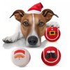 LUCKITTY 3 Packs Christmas Dog Tennis Balls Interactive Toy Puppy for Small Medium Dogs Training Playing- Santa Claus Patterns 2.5 Inch