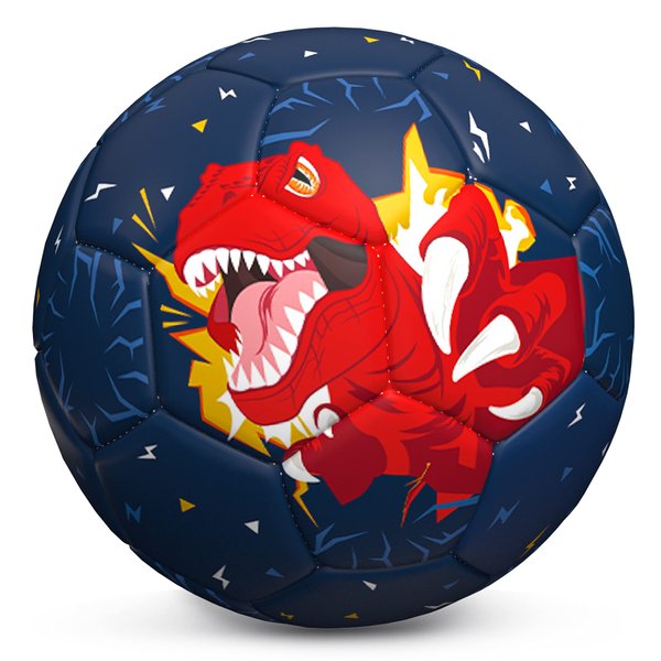 PP PICADOR Soccer Ball Kids, Size 3 Soccer Balls for Girls Boys Cute Cartoon Toddler Balls Toy Gift Indoor Outdoor(Dark Blue Dinosaur)