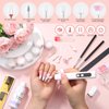BORN PRETTY Acrylic Nail Kit with Drill - 92Pcs Acrylic Pwoder Set for Beginners With Everything Acrylic Powder and Liquid Set for Nails Supplies Acrylic Brushes Nail Tips Art Decoration Tools DIY Salon at Home