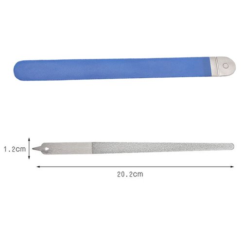 2PC 8 Diamond Dust Nail File - Stainless Steel Nail Dresser - 9 Inch