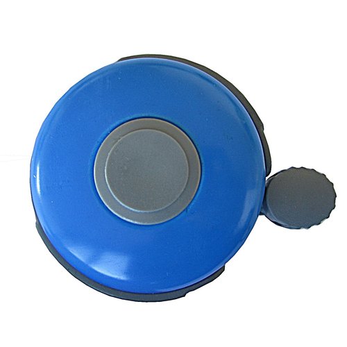 BIRIA Bicycle Bell Blue Alloy. Fits Handlebars with 21.7mm - 24mm (.86" - .95") Outside diameters