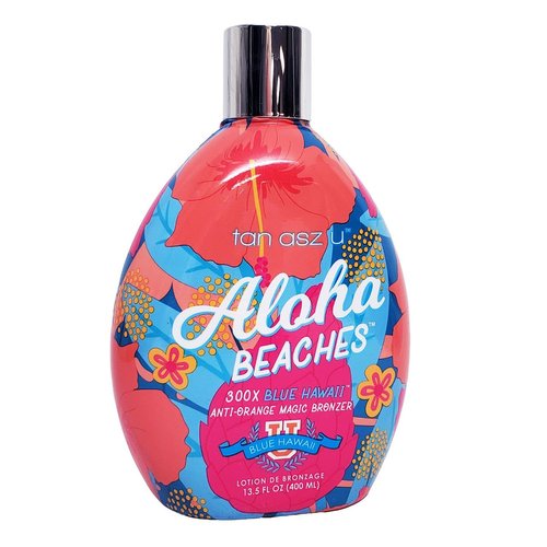 Aloha Beaches 300X Blue Hawaii Bronzer Tanning Lotion 13.5 oz
