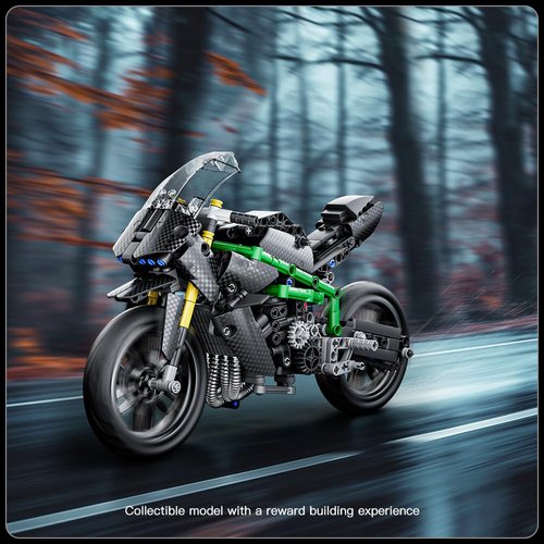 Mould King Motorcycle Building Sets, 23002 Kawasaki Ninja H2R Motorcycle Model Kits, Superbike Blocks Kits Toys, Collectible Motorbike Model for Adults Boys and Kids (639 PCS)