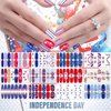 JERCLITY 168 Pieces 12 Sheets Independence Day Nail Wraps for Short Nails 4th of July Nail Polish Strips Patriotic American Flag Nail Strips Self-Adhesive Nail Stickers for Memorial Day