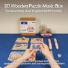 Tonecheer Wooden Music Box Puzzle for Adults,DIY Rotating Music Box Kit 3D Creative Musical Puzzle Crafts Model Building Kits Desk Decor for Teens Kids Birthday Gift (London Music Box)