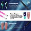 Allstarry 10pcs Nail Magnet Tool Set, Double-head Strong Suction Nail Magnet Stick Cat Eye Flower Design Nail Magnets Pen Plate Wand Board for 9D Strip Galaxy Magnetic Cat Eye Gel Nail Polish Nail Art