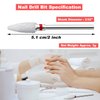 Fantexy 3/32" Ceramic Nail Drill Bit - Remove Acrylic Hard Gels Quickly and Safely,White Ceramic Cone File Bit for Nail Art,Manicure,Pedicure,Gel,Cuticle Clean(Fine - F)