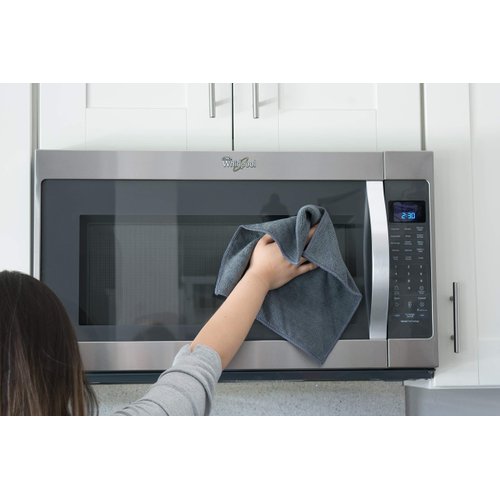 Sophisti-Clean Stainless Steel Lint Streak-Free Microfiber Cleaning Cloths, Gray 20-pack