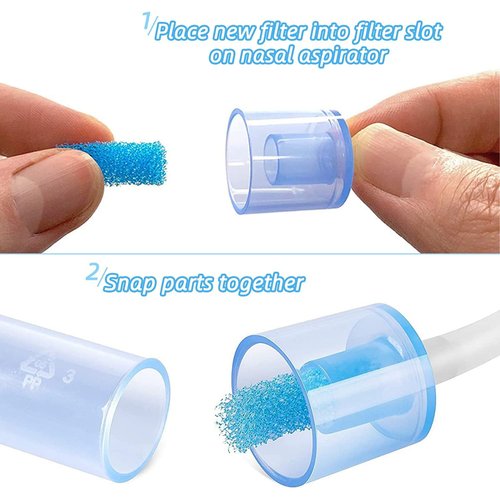 Esonto 100-Pack of Premium Nasal Aspirator Hygiene Filters, Replacement for NoseFrida Nasal Aspirator Filter, BPA, Phthalate & Latex Free (100 Pack, 100.00)