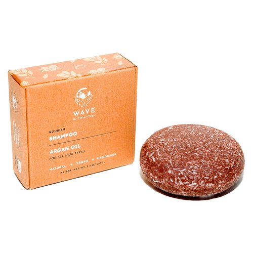 Clever Yoga Moisturizing Argan Oil Bar Shampoo for Hair - All-Natural 100% Vegan Shampoo Bar - Plastic Free Solid Shampo Protecting Hair's Natural Oils - No Nasties - Made in USA
