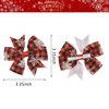 Snowflakes Bow Hair Clips Christmas Hair Bows Alligator Clips Blue Red White Lattice Hairpin Hair Barrette for Girls Winter Hair Accessories Birthday Christmas Party Favor 4Pcs