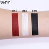 evpct DNM 3Pcs Dark Black White Red Matte Liquid Lipstick Lip Stain Sets for Women Matte+Lipstick Long Lasting Permanent Lipstick 24 hr Hours Magic Lipstick 24 Hours original Waterproof 17#