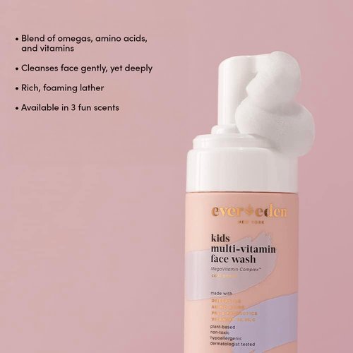 Evereden Kids Face Wash: Melon Juice, 3.4 fl oz. | Plant Based and Gentle Skin Care | Clean and Non-toxic Face Wash | Multi-Vitamin Kids Skin Care