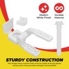White Plastic Toilet Seat Hinge Replacement with Bolts Screw and Nuts