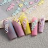 5D Embossed Flower Nail Stickers for Nail Art 5D Acrylic Carved Flower Nail Decals Rose Butterfly Nail Art Stickers Floral Petals Nail Design Stickers Flower Stickers for Nails DIY Nail Accessories