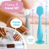 Bumco Diaper Cream Spatula Home & Travel Set - BPA-free Butt Paste Diaper Cream Applicator, Soft Diaper Rash Cream Applicator, Butt Spatula Baby, Mom-Invented Diaper Bag Essentials, 2-Pack
